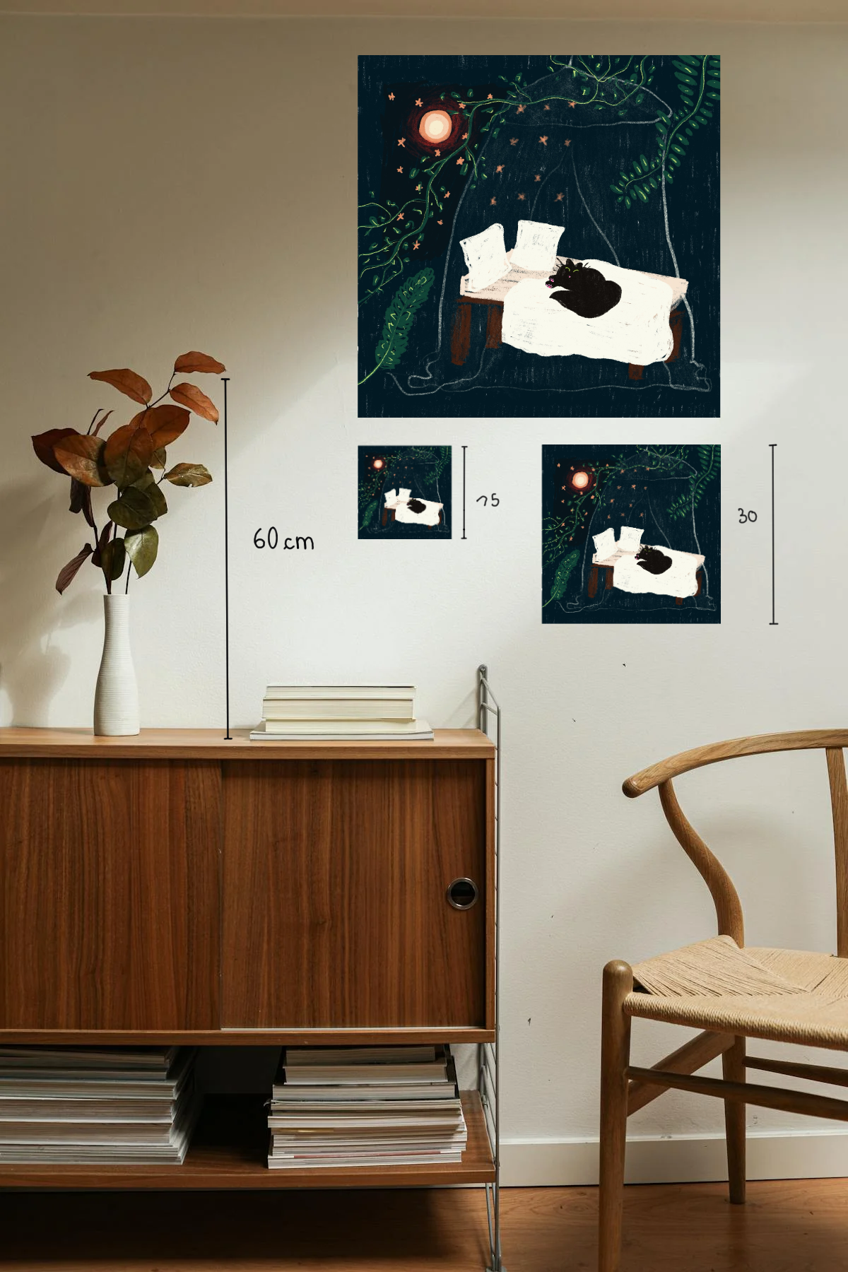 The cat and the Moon